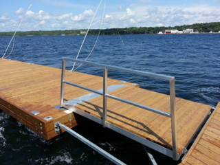 10ft x 40ft Floating Pontoon Dock in Georgian Bay (Close up).jpg